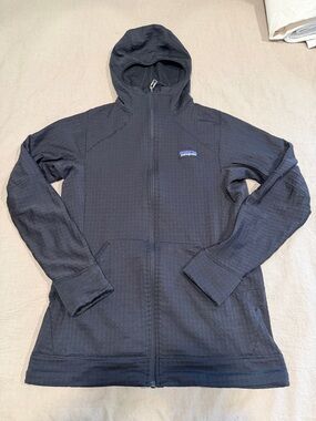 Patagonia Black Full-Zip Hooded air grid fleece Jacket